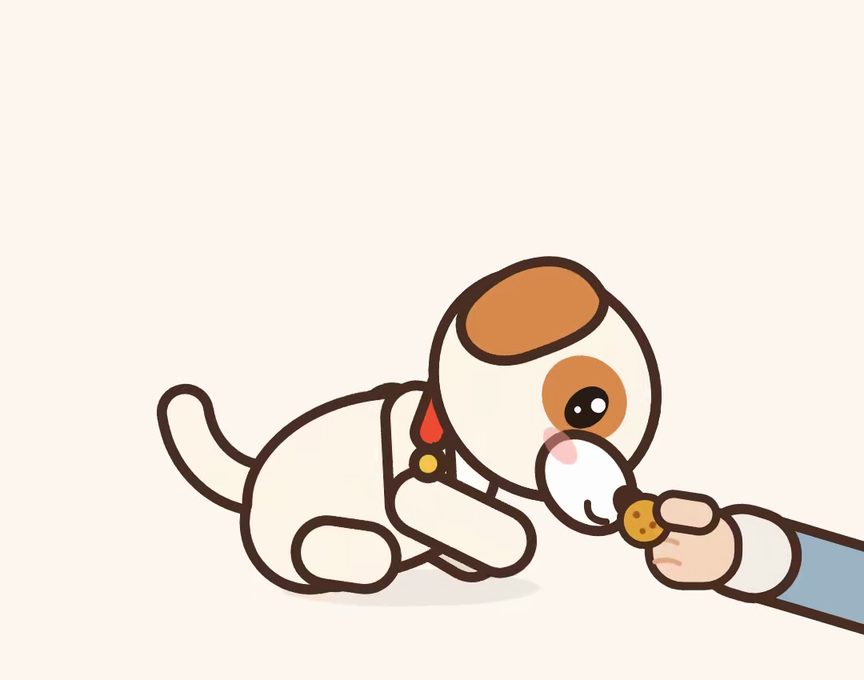 Mochi, a cartoon puppy, acting out step 2 of Down: All the way down