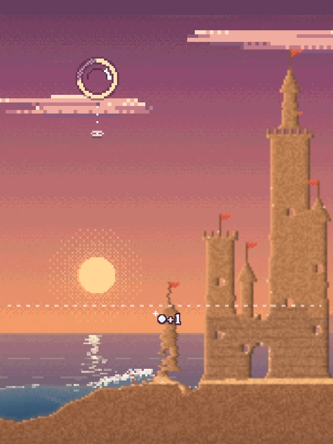 Tidepool Cove, Evening, in the game.